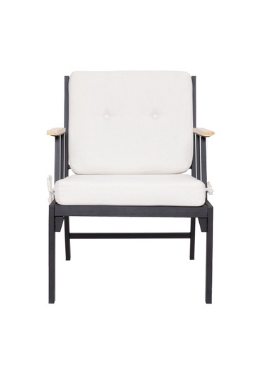 Koza Home Mist Bej Tek Kişilik Bahçe Koltuğu Siyah İskelet 6001 Bej