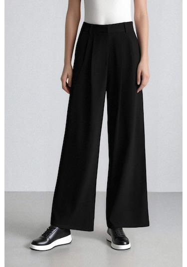 Defacto Wide Leg Cepli Pensli Basıc Klasik Dokuma Palazzo Pantolon C6375AX24HS Siyah Defacto Wide Leg Cepli Pensli Basıc Klasik Dokuma Palazzo Pantolon C6375AX24HS Siyah