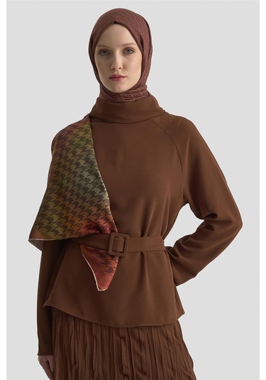 Armine Kırışık Efektli Takım 25kd1019 Kahverengi Kahverengi