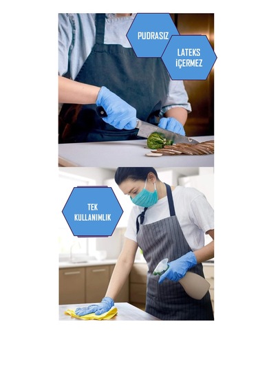 Nitril Eldiven Mavi--s Beden -- 100'lü Kutu X 5 Adet