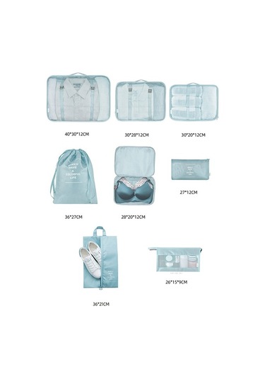 Agoodshop Adet Seyahat Saklama Çantası Seti Saklama Kutusu Taşınabilir Bagaj Saklama Çantası Elbise A Ahşap