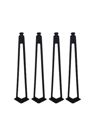 4'lü Dekoratif Metal Firkete Sehpa Ayağı (44 cm Yükseklik)