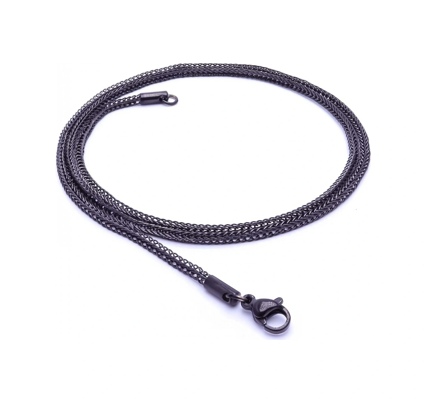 Moncuk Design Yılan Zincir Modeli Çelik Kolye 2mm 3351cek038 Siyah