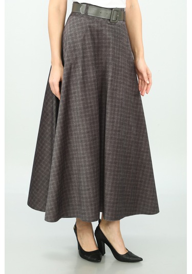 Soralline Kadın Etek Fantazi Kışlık Kumaş 779 Fan Gri