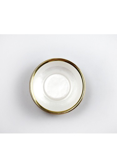 1 Adet Reçellik Sosluk Sunumluk Sedef Beyaz Cam 9 Cm Tekli