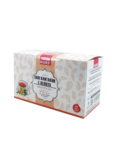 Nurs Sarı Kantaron & Kediotu Karışık Bitki Süzen Poşet Çay 20'li