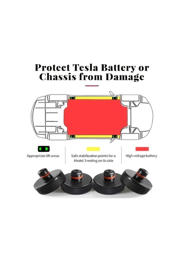 Honeybeeshop Tesla Jeki İçin Tesla Model 3 S X Y Jack Pedalları Depolama Kutulu 4 Jak 2013 2025 Aksesuar
