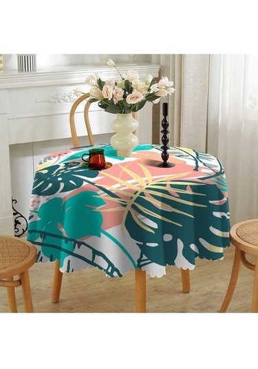 Novahub Yuvarlak Yuvarlak Yeni Ve Su Örtüsü Noel Masa Geçirmez Elli Dört Dayanıklı Aşınmaya Kv Açık Mavi