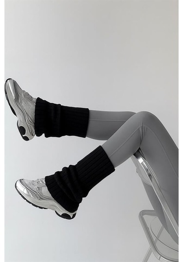 2 Adet Basic Kalın Pamuk Karışımlı Tozluk Siyah