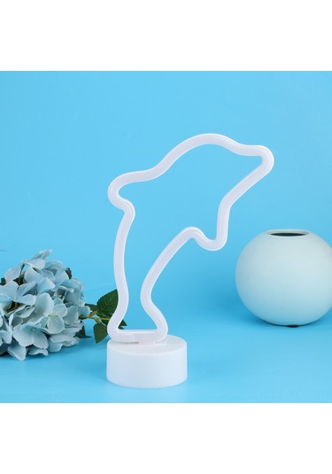 Konesam Deniz Fişi Şekilli Neon Lamba, Romantik Ev Dekorasyonu, Ip20 Su Geçirmez, Aa Pil İle Çalışır Pil Dahil Değil