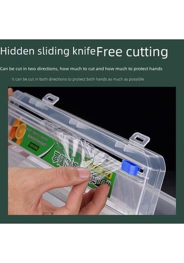 Gajeena Yeni Model Çift Yönlü Kayar Bıçaklı Mutfak Filmi Kesici, Ev Ve Ticari Kullanıma Uygun, Duvar Montajlı Süngerli Kutusu 35.5 11.5 11.5cm Diğer