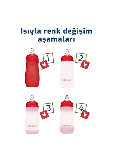 Bebedor Isıya Duyarlı Renk Değiştiren Cam Biberon 0+ Ay 260 ML 52302