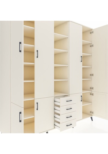 Kronos Dolap 17 Raflı 4 Çekmeceli 8 Kapaklı 220x59x243 Aytaşı-aytaşı/aytaşı Aytası/aytası