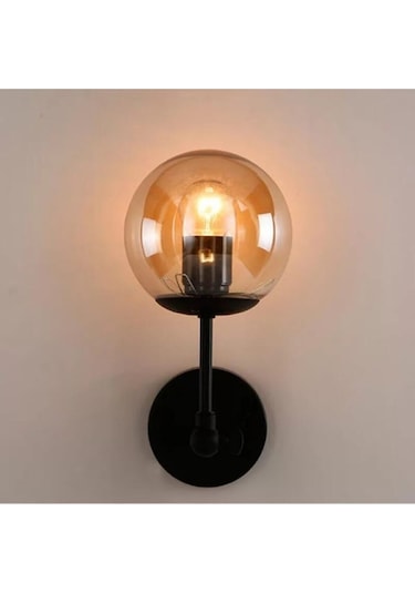 Inka Siyah Kasa Bal Camlı Duvar Aplik Siyah