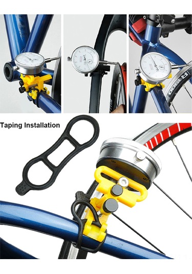 Ximistore9 Bisiklet Tekerlek Düzeltme Aleti, Akıllı Ölçüm Göstergesi İle Ön/arka Jant Tamiri, Siyah, Tüm Bisiklet Modelleri İçin Uyumlu