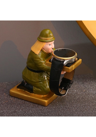 Homyl Japon Heykeli Saat Tutucu Depolama Çok Amaçlı Yeşil