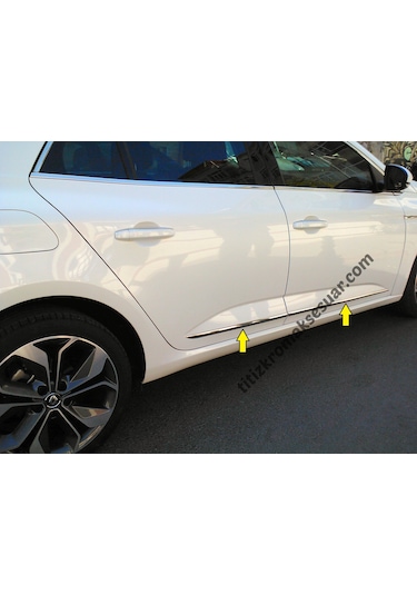 Renault Megane 4 Sedan Krom Yan Kapı Çıtası Aksesuarı 4 Parça