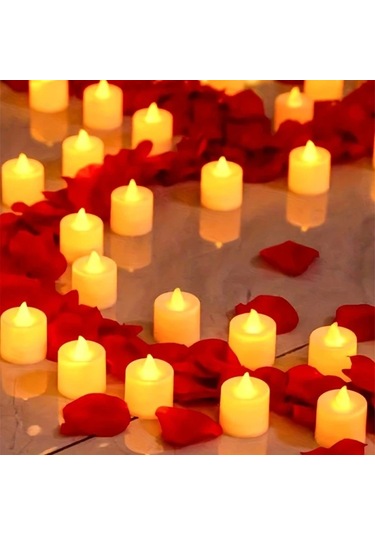 Willowhaven 12li Gerçekçi Titreşen Led Mum Sıcak Beyaz Pilsiz Açma Kapama İç Mekan Sıcak Beyaz