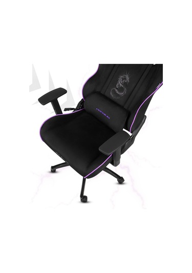 Rio Balerion Terletmez Kadife Kumaş Siyah Gaming Oyuncu Koltuğu - 18 Siyah