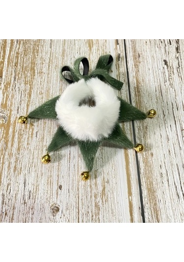 Elmpaly Koyu Yeşil Xs Evcil Hayvan Atkısı Yünlü Tüylü Çanlı Tüm Mevsimler Kedi Köpek