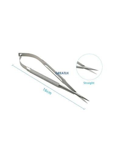 Kavisli/düz Kafa Mikro Castroviejo Kornea Makas El Aleti Paslanmaz Çelik Enstrüman Oftalmik Mavi