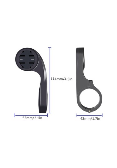 Novahub Bisiklet Gidonuna Montaj Aparatı - Siyah Pc & Tpu Malzemeli Montaj Seti Siyah