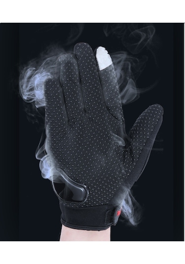 Motor Eldiveni Profesyonel Korumalı Dokunmatik Motosiklet Eldiveni XL 1