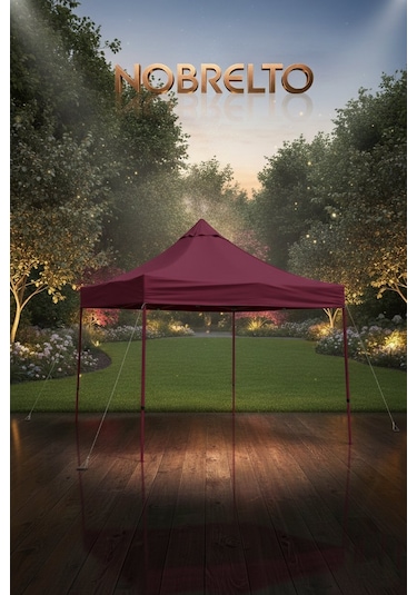 Nobrelto 3x3 Metre Ekstra Güçlendirilmiş Profil Çardak - 1.2mm Et Bordo
