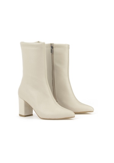 Ziya, Kadın Topuklu Bot 1531044z4006 Bej 1531044z4006 340 Bej