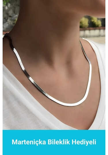 Çelik Italyan Zincir Kolye | 316l Çelik - Kararmaz | Silver Renk