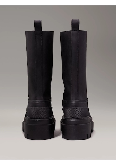 Calvin Klein Kadın Deri Yağmur Botları Yw0yw015590gj Siyah