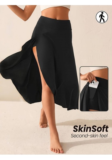 Kadın Cep Detay Taytlı Sandy Etek Siyah