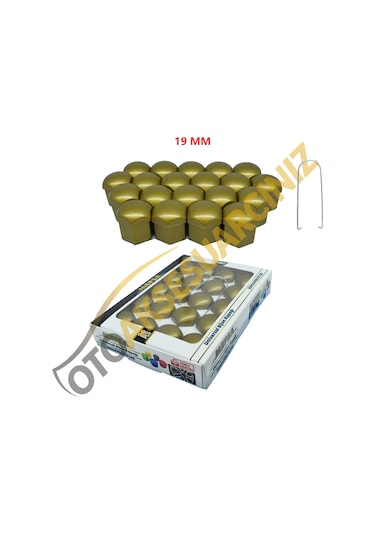 A Kalite Mefsa Bijon Kapağı Düz 19 Mm Altın Sarı 20 Li Set