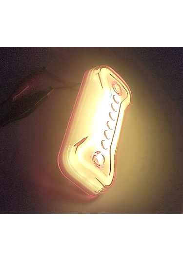 10 Adet Neon Ledli Mercekli Yan Dorse Lambası 12-24 Volt Turuncu