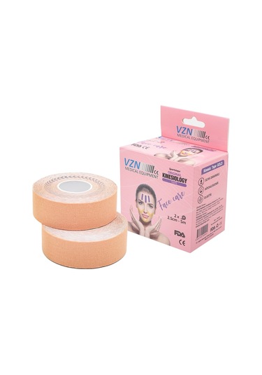Vzn Yüz Için Therapy Cotton Kinesio Ağrı Bandı 2.5 CM x 5 M