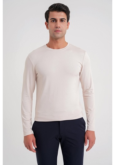 Ts 870 T-shırt Slim A.bej Casual Bej