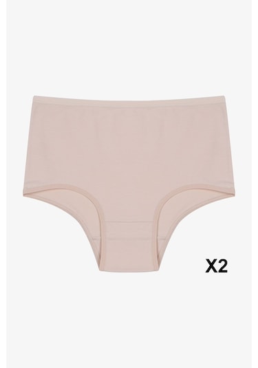 Kadın 5'li Likralı Ekstra Yüksek Bel Külot Ko5305ktl Ekru