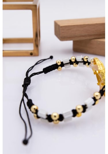 22 Ayar Altın Gram Altınlı İpli Çerçeve Bileklik LKSGRM136