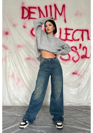 Sensuelle Lacivert Comfy Jeans Pantolon Lacivert