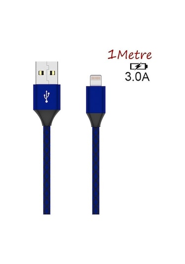 Ally Apple iPhone Uyumlu 13-12 11 3.0A Hızlı Halat Usb Şarj Kablosu 1 MM
