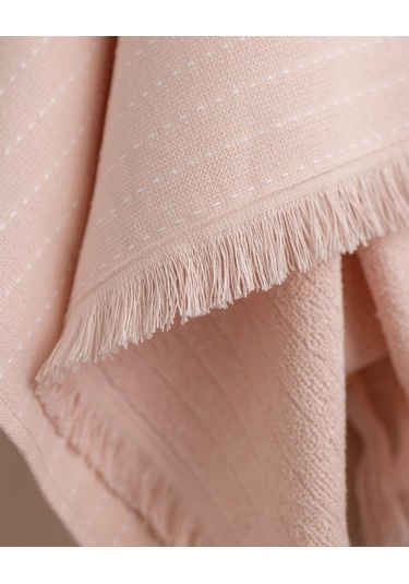 Eleta Pamuklu Yüz Havlusu - Pudra 8684427190593 Pudra