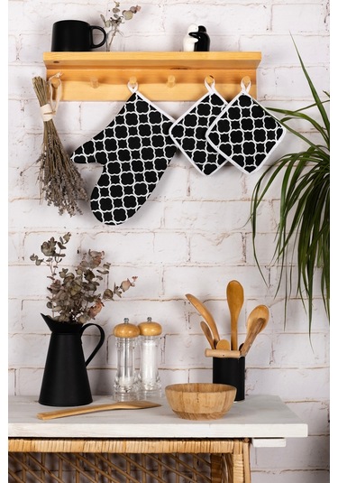 Morlay Önlük + Fırın Eldiveni + 2 Adet Tutacak + Poşetlik + Demlematik Mutfak Seti 6'lı