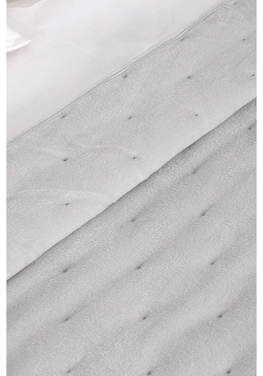 Aksu Microsoft Punto Yorgan Çift Kişilik 195x215 Açık Gri