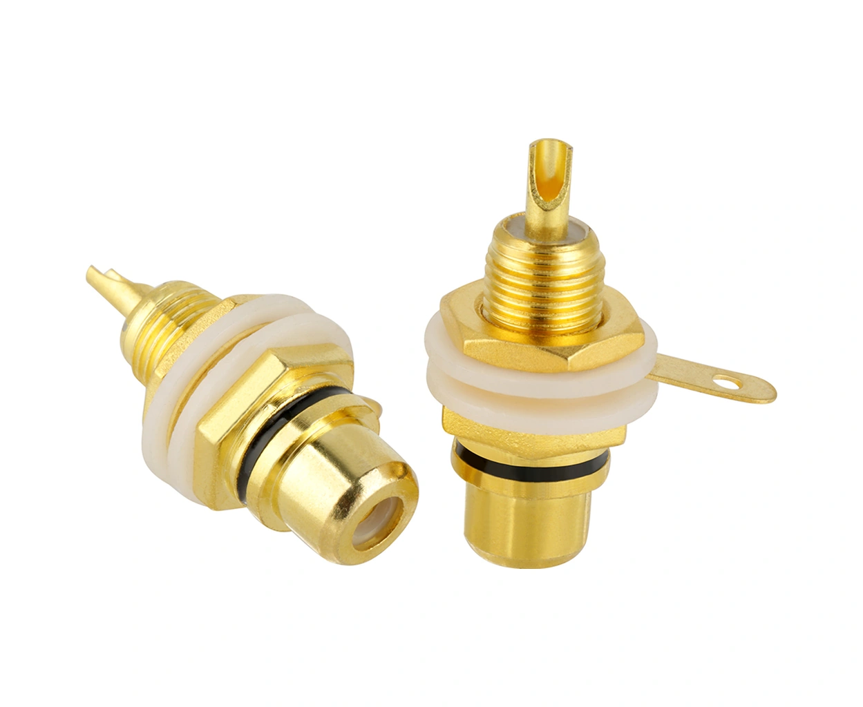 Tenfowee 10 Adet Siyah Altın Kaplama Bakır Rca莲花母座 - Hızlı Aktarım, Eşit Ses Kalitesi Ve Stabil Bağlantı İle Ses Ekipmanları İçin