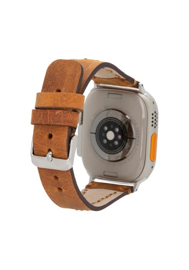 Bloomstrap Avilla Moccasin Deri iOS Watch Uyumlu Kayışı-44/45/46/49mm