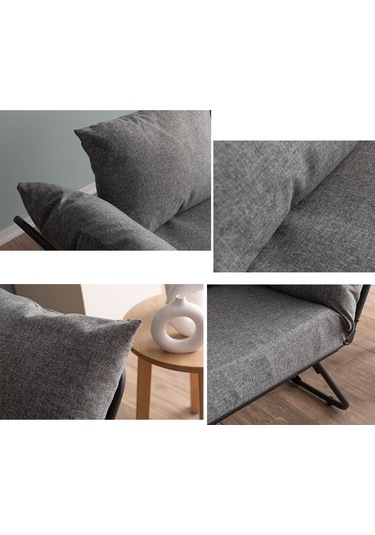 Pafu Viper İkili Katlanır Yataklı Koltuk Keten Açık Gri