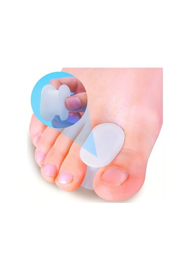 Chenkestoreone Küçük Açık Bej 2li Silikon Ayak Parmak Ayırıcı Yumuşak Jel Ped Rahatlatıcı