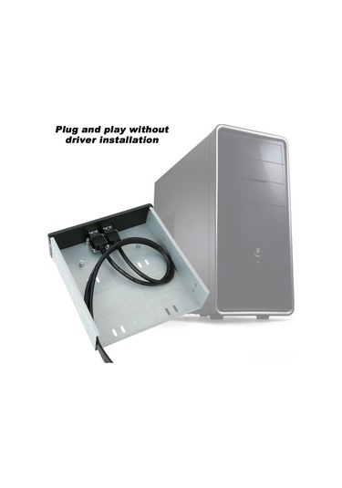 Shineyee Masaüstü Bilgisayar İçin Optik Sürücü Konumlu 2 Usb 3.0 Ön Panel - 20pin Anakart Bağlantısı, 5gb/s Hız, Plug & Play, Alüminyum Malzeme