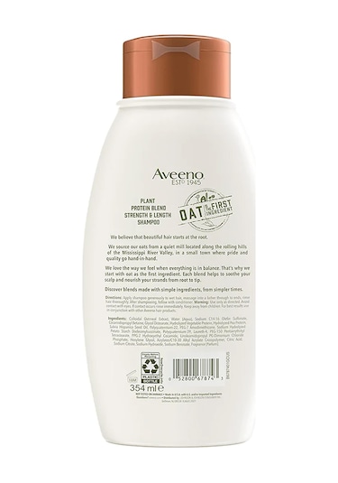 Aveeno Plant Protein Blend Güç ve Uzunluk Desteği Şampuanı 354ML