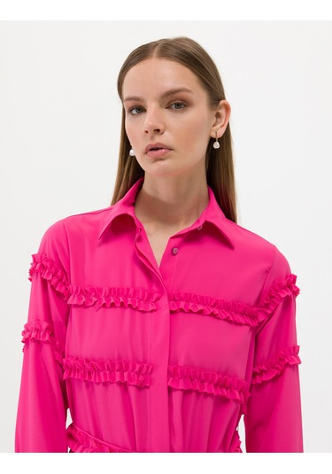 Pierre Cardin Kadın Fuşya Elbise Dokuma 50262953-vr023 Fuşya